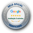 Selo Google de avaliação 5 estrelas